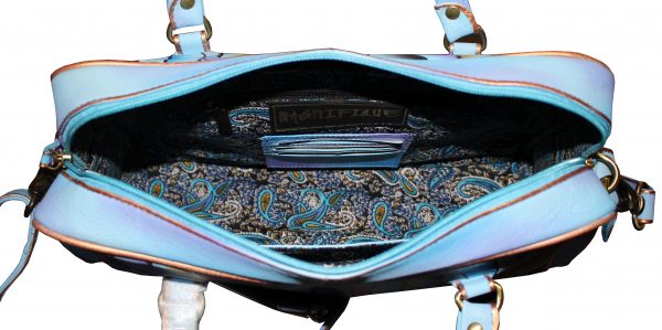 Blue Jungle Hand Painted Large Shoulder Bag - Image 3