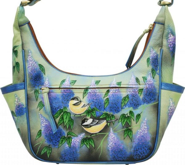 Twin Birds Hobo Hand Painted Bag - Image 2