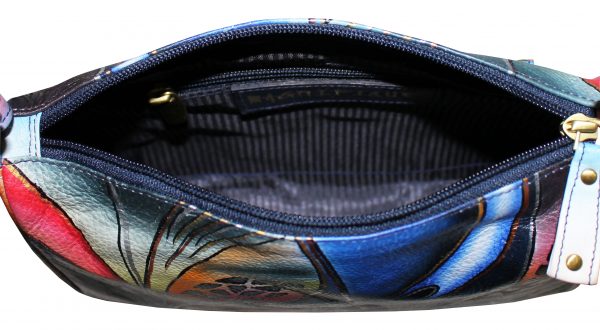 Blue Fusion Hand Painted Small Shoulder Bag - Image 4