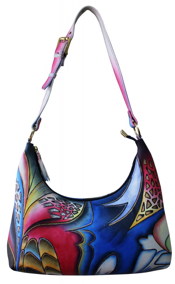 Blue Fusion Hand Painted Shoulder Bag