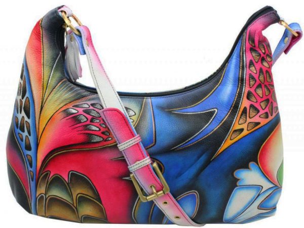 Blue Fusion Hand Painted Shoulder Bag - Image 2