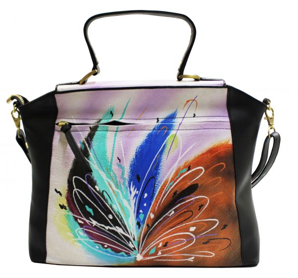 Prismatic Art Hand Painted Hand Bag - Image 2