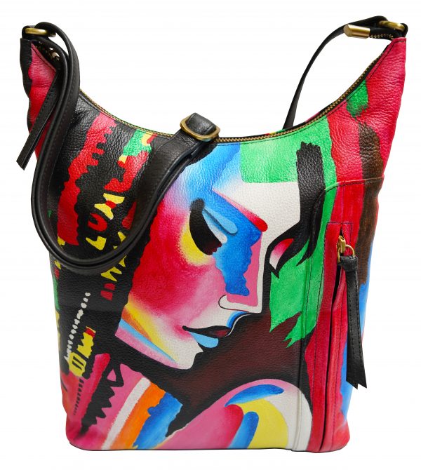 Face Hand Painted Tote Bag