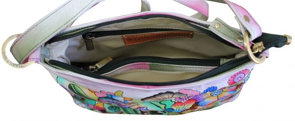 All Over Flowers Hand Painted Shoulder Bag - Image 3