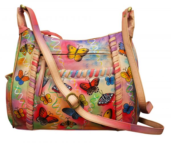 Butterfly Hand Painted Braiding Hobo Bag