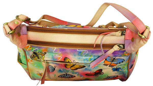 Butterfly Hand Painted Braiding Hobo Bag - Image 4