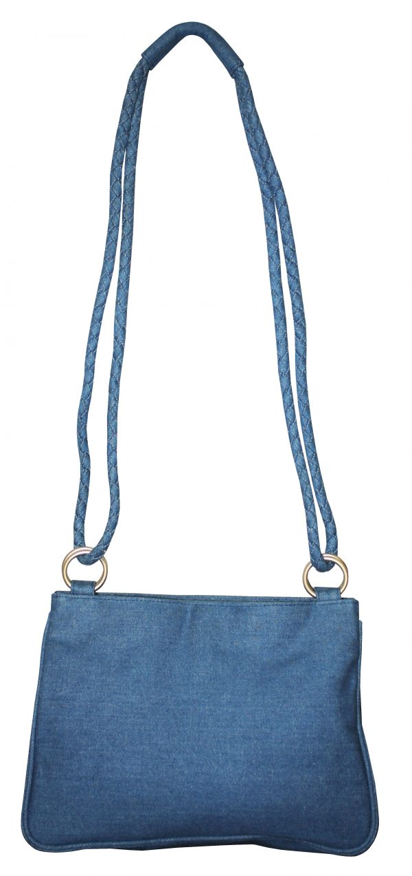 Blue Denim Hand Bag - Image 2