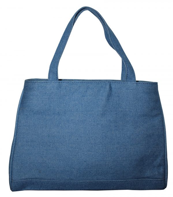 Blue Denim Medium Hand Bag