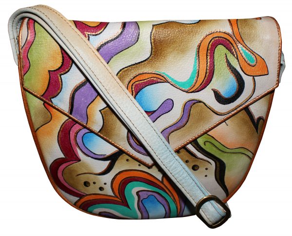 New Abstract Hand Painted Shoulder Bag