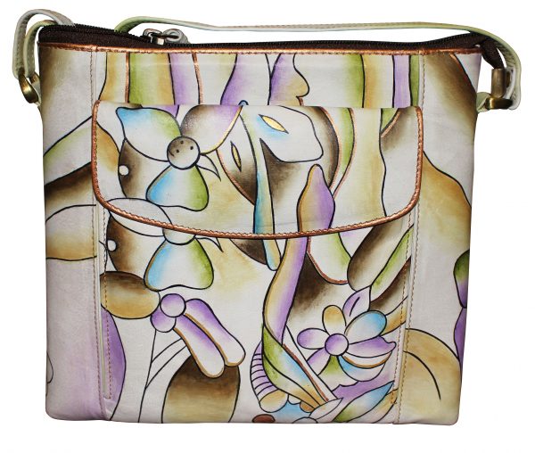 Jungle all leather hand painted medium cross-body - Image 2