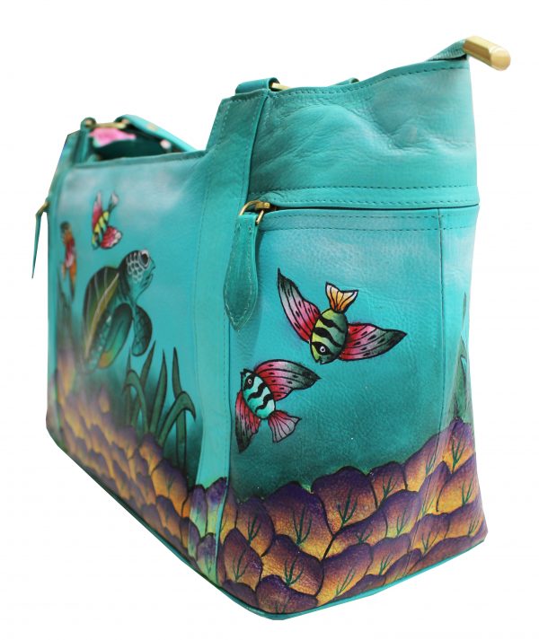 Ocean Life Hand Painted Tote Bag - Image 2