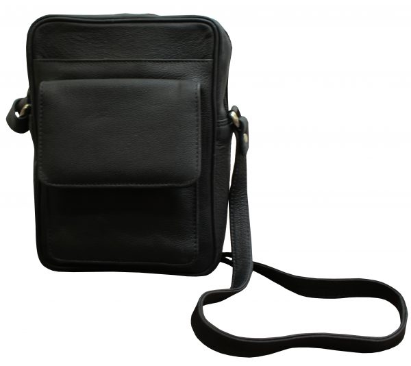 Leather mens shoulder bag