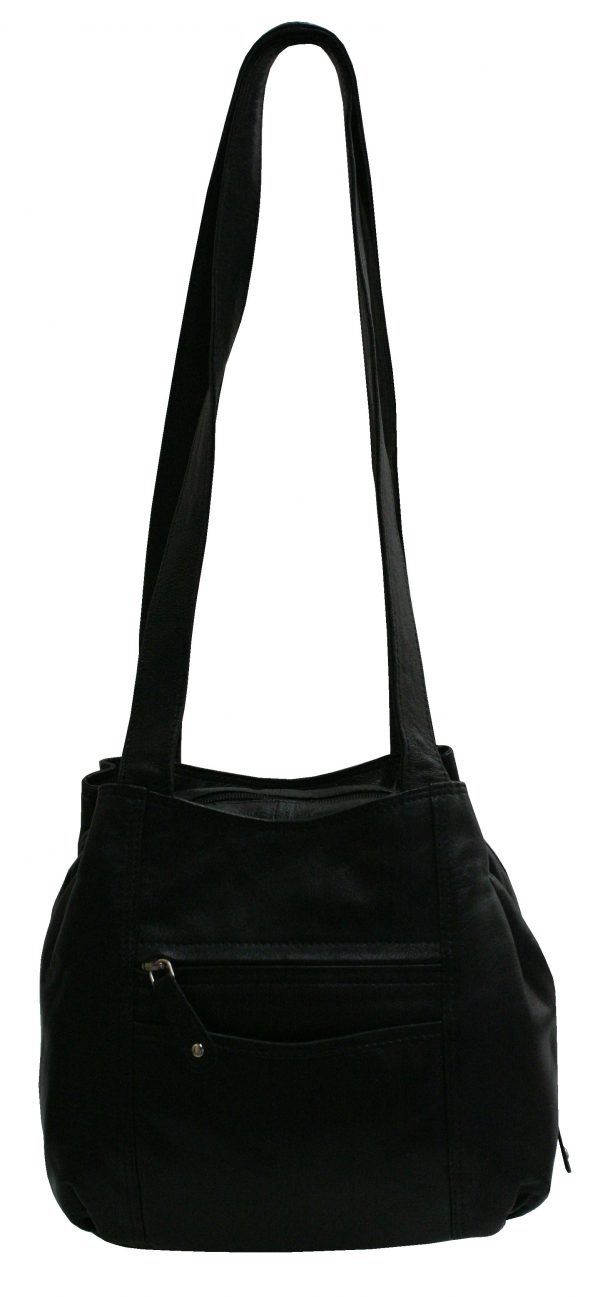 Leather Tulip shoulder bag