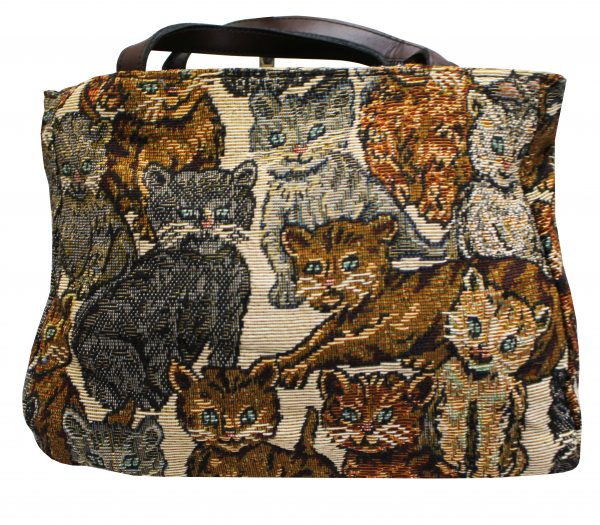 Tapestry Cat shoulder bag - Image 2