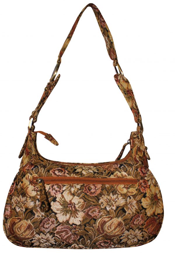 Golden Brown Tapestry shoulder bag - Image 2