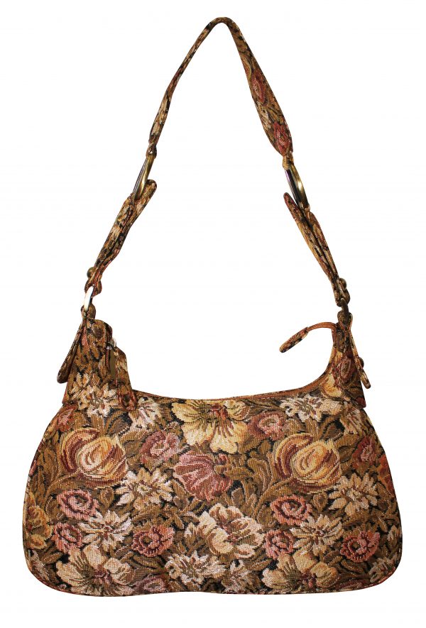 Golden Brown Tapestry shoulder bag