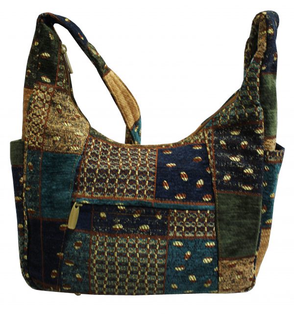 Tapestry patches shoulder bag